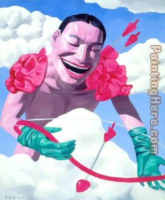 Cupid painting - Yue Minjun Cupid art painting